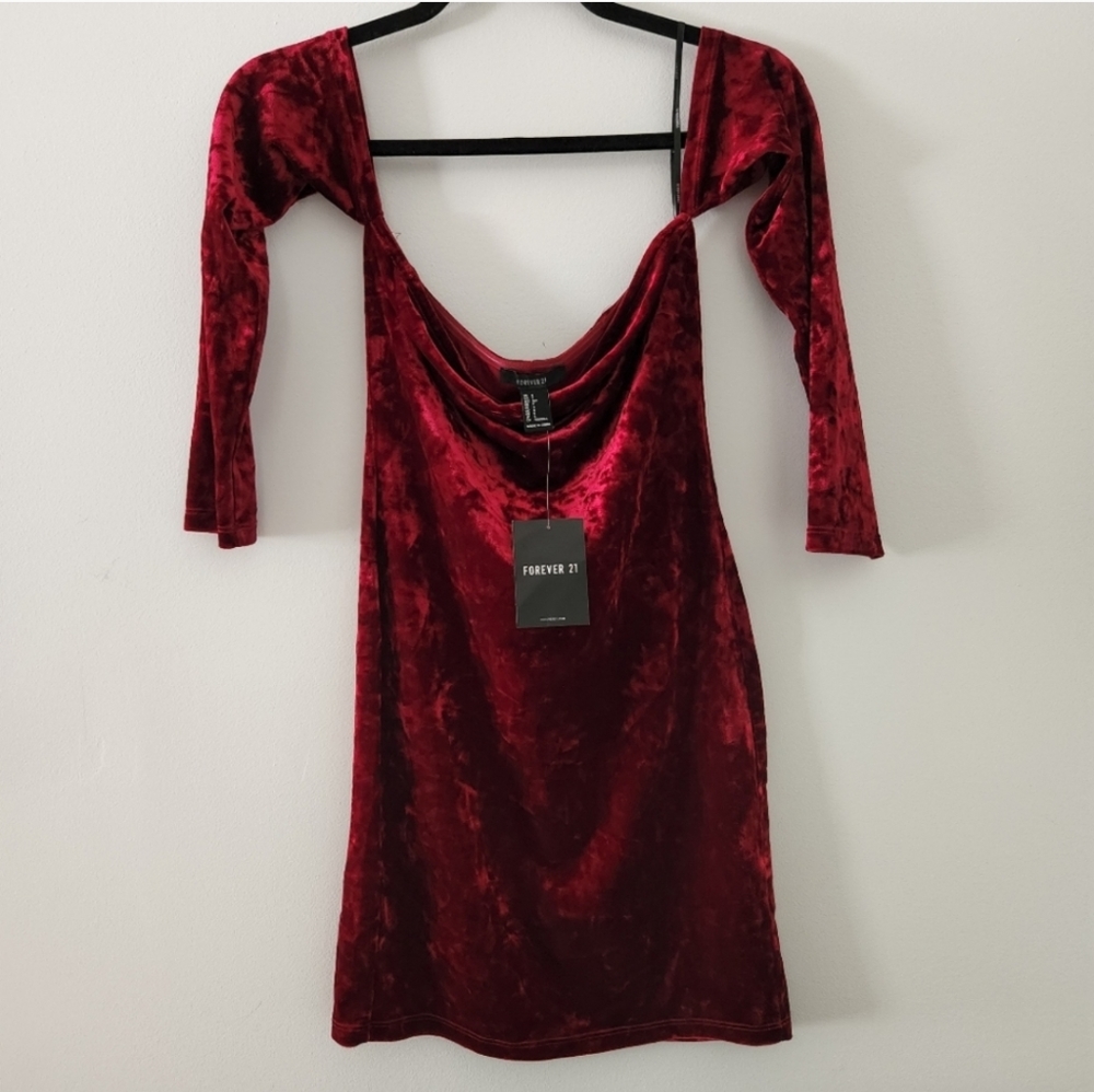 FOREVER 21 Velvet Dress - Picture 1 of 6